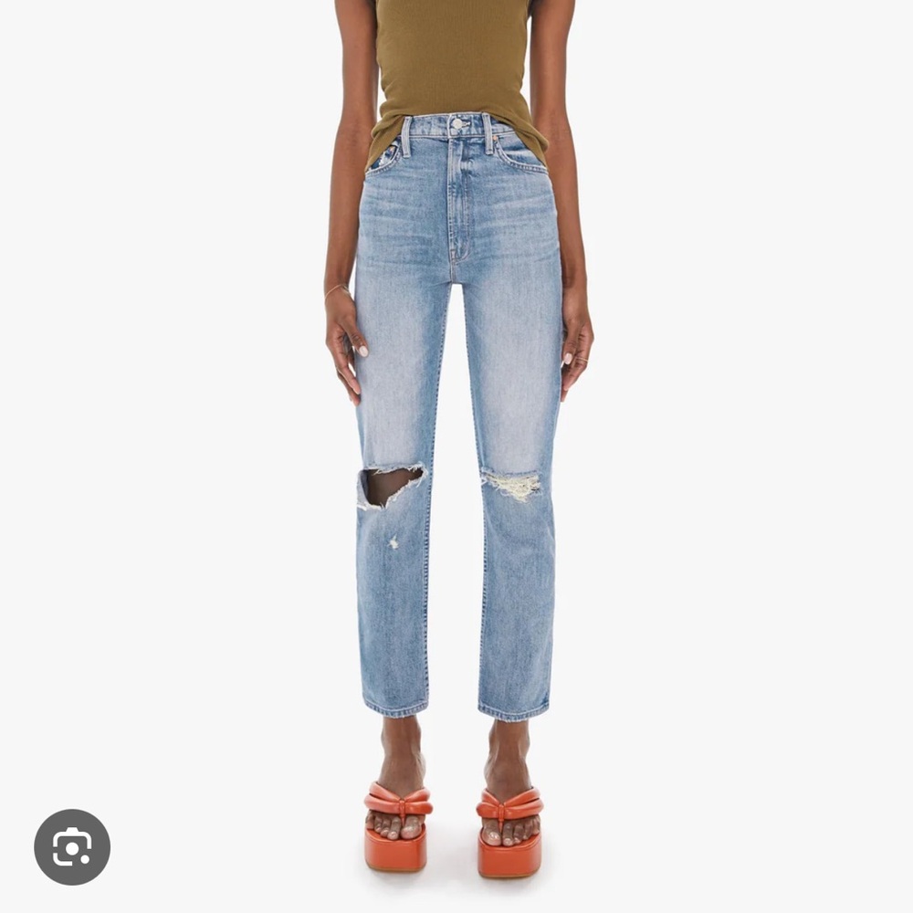 MOTHER High Waisted Rider Flood in wild and wicked